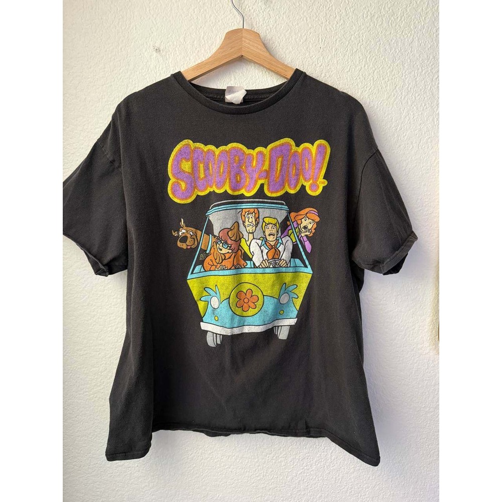 Vintage Scooby Doo Mystery Machine T Shirt Black XL Delta Pro Weight Graphic Tee